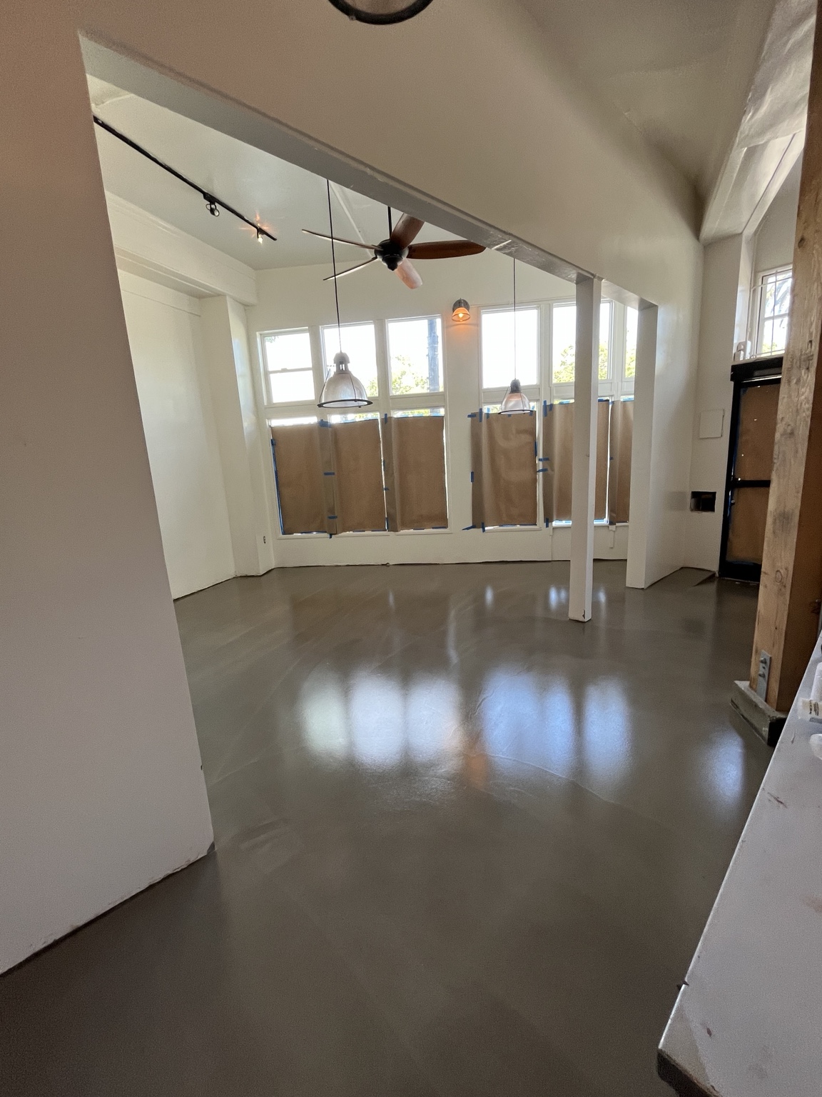 Gray commercial floor